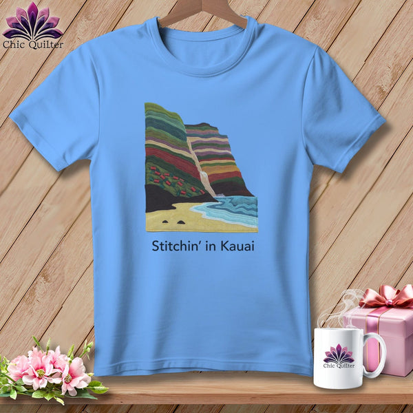 MyDesigns Physical Item S / Carolina Blue Stitchin' in Kauai ~ Relaxed Fit Tee