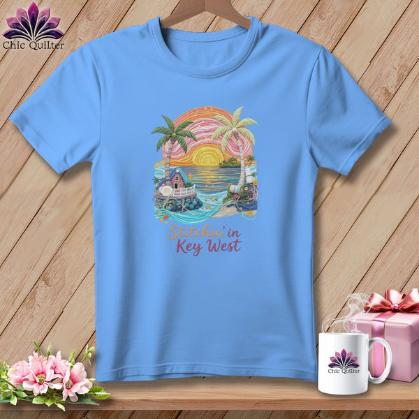 MyDesigns Physical Item S / Carolina Blue Stitchin' in Key West ~ Relaxed Fit Tee