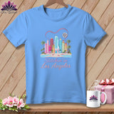 MyDesigns Physical Item S / Carolina Blue Stitchin' in Los Angeles ~ Relaxed Fit Tee