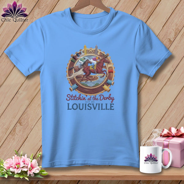 MyDesigns Physical Item S / Carolina Blue Stitchin' in Louisville ~ Relaxed Fit Tee