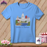 MyDesigns Physical Item S / Carolina Blue Stitchin' in Madison ~ Relaxed Fit Tee