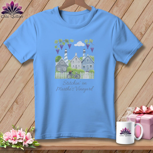 MyDesigns Physical Item S / Carolina Blue Stitchin' in Martha's Vineyard ~ Relaxed Fit Tee