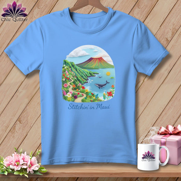 MyDesigns Physical Item S / Carolina Blue Stitchin' in Maui ~ Relaxed Fit Tee