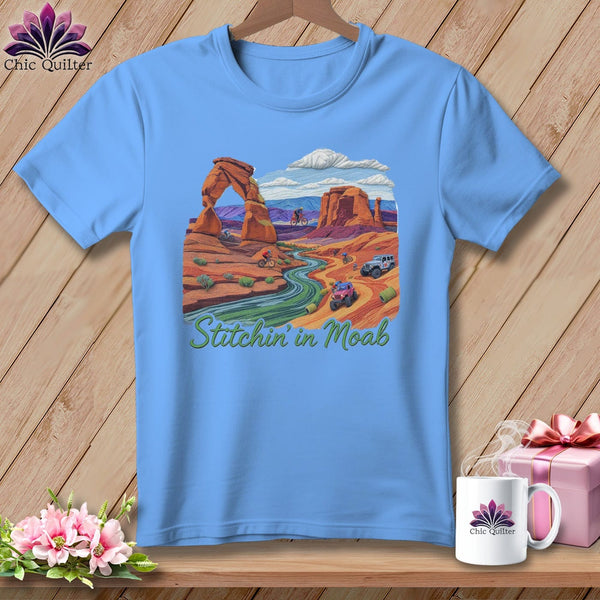 MyDesigns Physical Item S / Carolina Blue Stitchin' in Moab ~ Relaxed Fit Tee