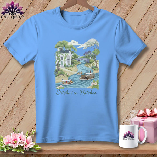 MyDesigns Physical Item S / Carolina Blue Stitchin' in Natchez ~ Relaxed Fit Tee