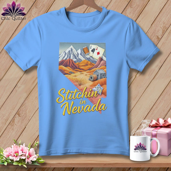 MyDesigns Physical Item S / Carolina Blue Stitchin' in Nevada ~ Relaxed Fit Tee