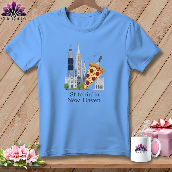 MyDesigns Physical Item S / Carolina Blue Stitchin' in New Haven ~ Relaxed Fit Tee