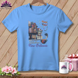 MyDesigns Physical Item S / Carolina Blue Stitchin' in New Orleans ~ Relaxed Fit Tee