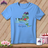 MyDesigns Physical Item S / Carolina Blue Stitchin' in New York ~ Relaxed Fit Tee