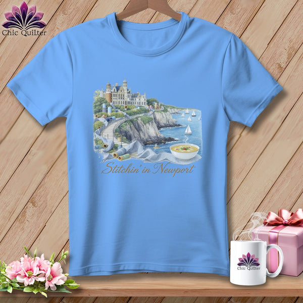 MyDesigns Physical Item S / Carolina Blue Stitchin' in Newport ~ Relaxed Fit Tee