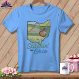 MyDesigns Physical Item S / Carolina Blue Stitchin' in Ohio ~ Relaxed Fit Tee