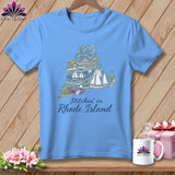 MyDesigns Physical Item S / Carolina Blue Stitchin' in Rhode Island ~ Relaxed Fit Tee