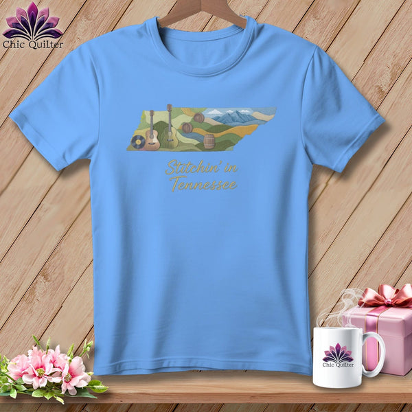 MyDesigns Physical Item S / Carolina Blue Stitchin' in Tennessee ~ Relaxed Fit Tee