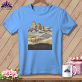 MyDesigns Physical Item S / Carolina Blue Stitchin' in the Badlands NP ~ Relaxed Fit Tee