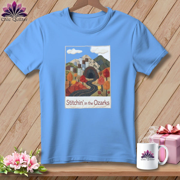 MyDesigns Physical Item S / Carolina Blue Stitchin' in the Ozark Mountains ~ Relaxed Fit Tee