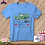 MyDesigns Physical Item S / Carolina Blue Stitchin' in Washington ~ Relaxed Fit Tee