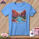 MyDesigns Physical Item S / Carolina Blue Stitchin' in Zion National Park ~ Relaxed Fit Tee
