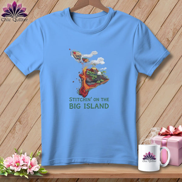 MyDesigns Physical Item S / Carolina Blue Stitchin' on the Big Island of Hawaii ~ Relaxed Fit Tee