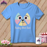 MyDesigns Physical Item S / Carolina Blue Stitchy Face - Resting Stitch Face ~ Relaxed Fit Tee
