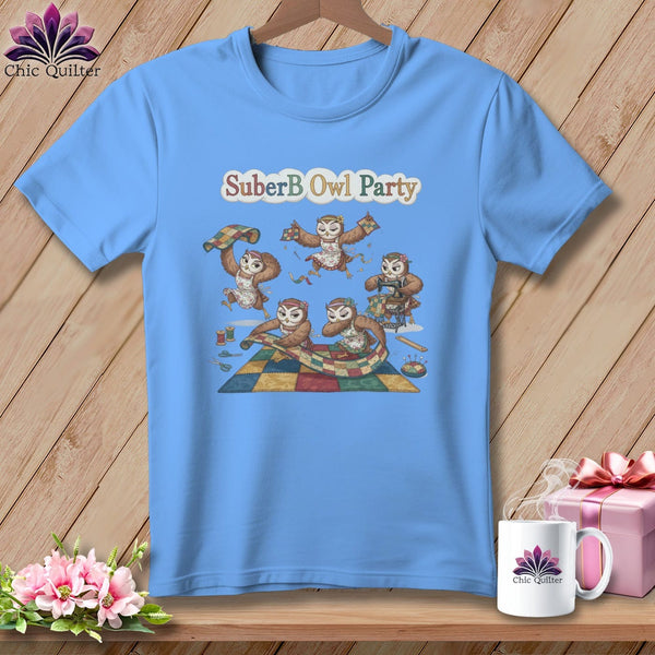 MyDesigns Physical Item S / Carolina Blue SupberB Owl Party Win ~ Relaxed Fit Tee