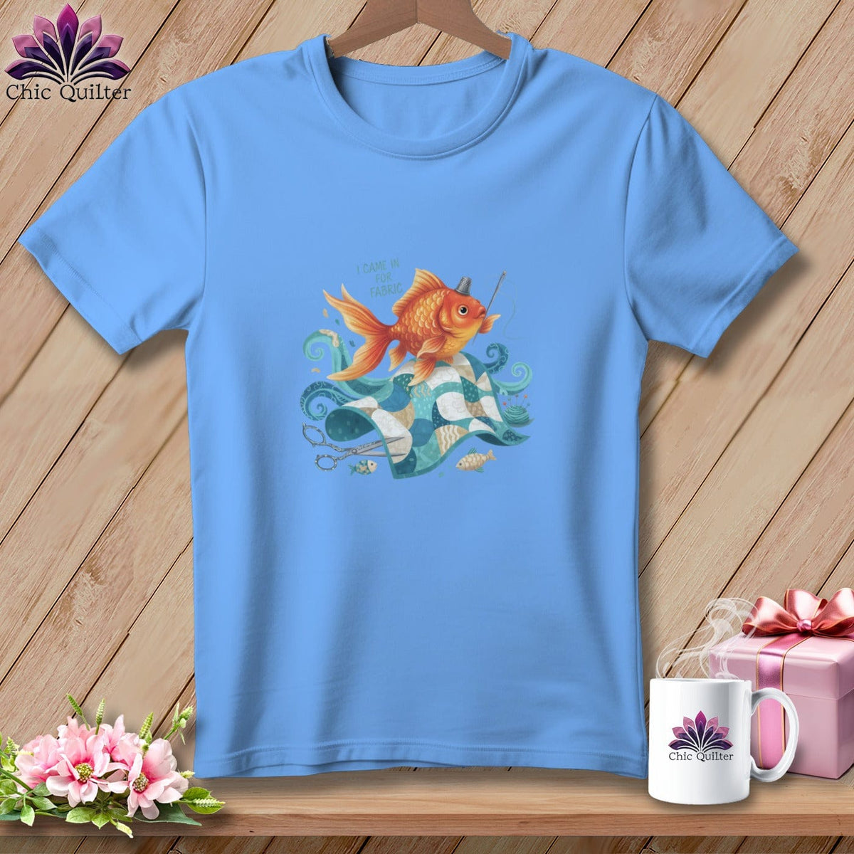 MyDesigns Physical Item S / Carolina Blue The Peaceful Piecer ~ Relaxed Fit Tee