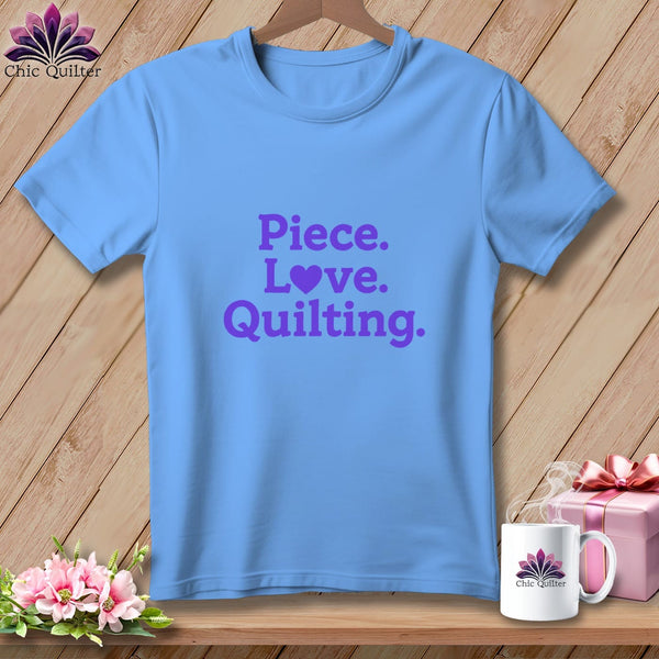 MyDesigns Physical Item S / Carolina Blue The Quilter's Heart ~ Relaxed Fit Tee