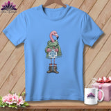 MyDesigns Physical Item S / Carolina Blue The Starry ~ Eyed Flamingo Quilter ~ Relaxed Fit Tee