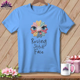 MyDesigns Physical Item S / Carolina Blue Tongue - Resting Stitch Face ~ Relaxed Fit Tee