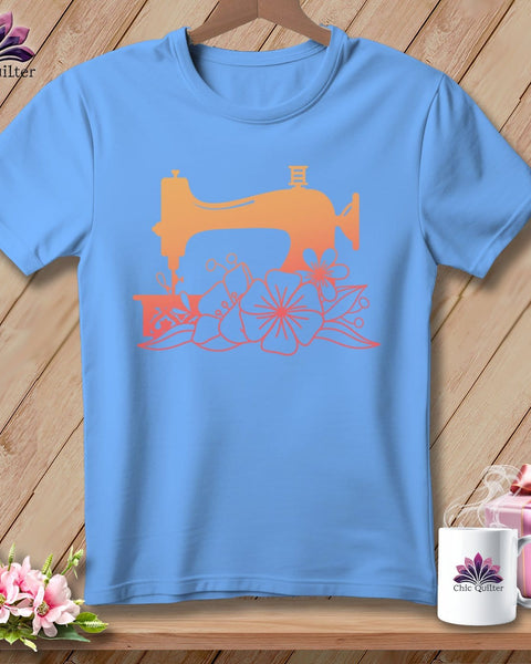 MyDesigns Physical Item S / Carolina Blue Tropical Sewing ~ Relaxed Fit Tee