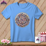 MyDesigns Physical Item S / Carolina Blue United By Thread For 250 Years American Quilters America 250 ~ Relaxed Fit Tee