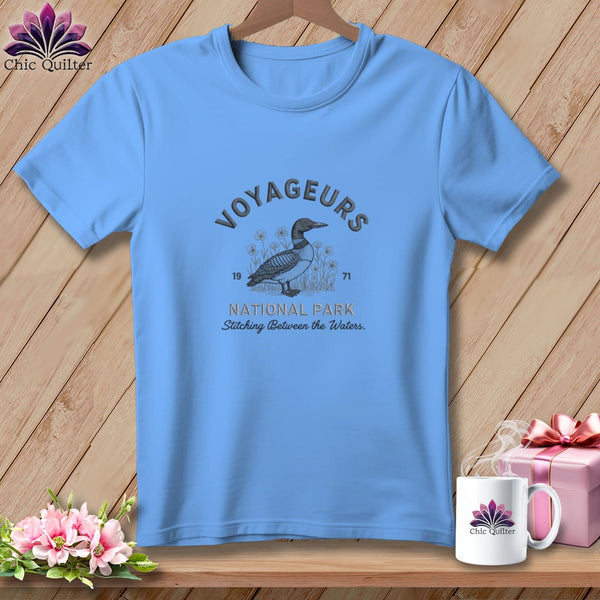 MyDesigns Physical Item S / Carolina Blue Voyageurs National Park, Stitchin In Beauty ~ Relaxed Fit Tee