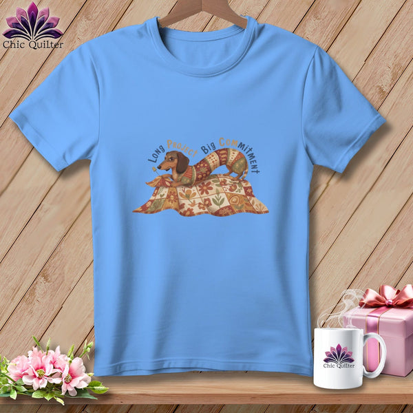MyDesigns Physical Item S / Carolina Blue Weiner Dog Stitcher ~ Relaxed Fit Tee