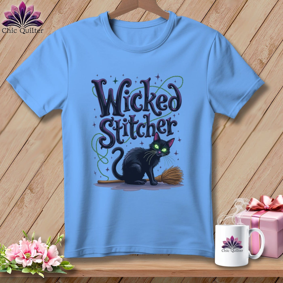 MyDesigns Physical Item S / Carolina Blue Wicked Stitcher ~ Relaxed Fit Tee