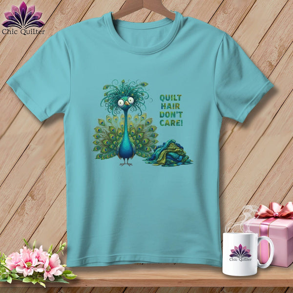 MyDesigns Physical Item S / Chalky Mint Quilt Hair Don’t Care ~ Lady Plumeadora ~ Premium Tee