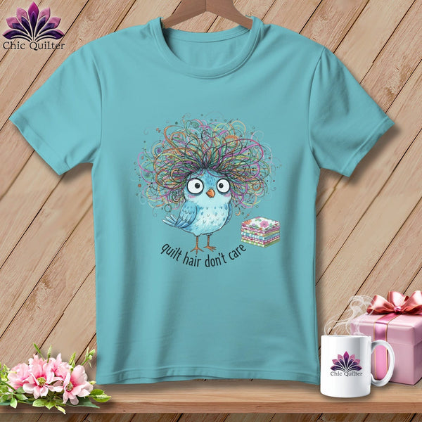 MyDesigns Physical Item S / Chalky Mint Quilt Hair Don’t Care ~ Puffin Bea ~ Premium Tee
