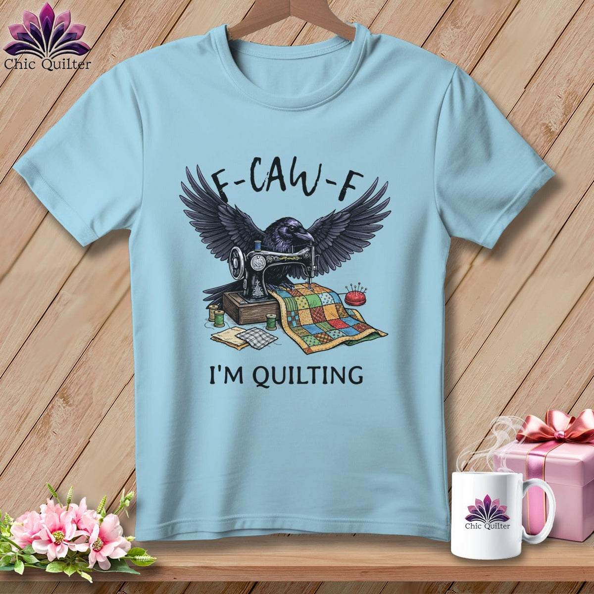 MyDesigns Physical Item S / Chambray F ~ CAW ~ F ~ I’m Quilting in Color ~ Premium Tee