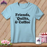 MyDesigns Physical Item S / Chambray Friends, Quilts & Coffee ~ Premium Tee