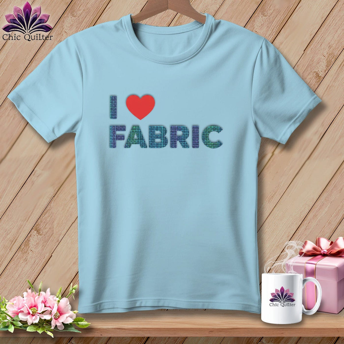 MyDesigns Physical Item S / Chambray I ❤️ Fabric ~ Premium Tee