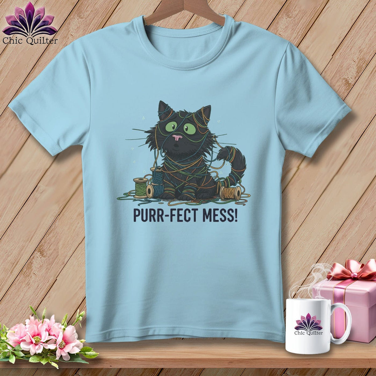 MyDesigns Physical Item S / Chambray Purr ~ fect Mess! ~ Premium Tee