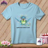 MyDesigns Physical Item S / Chambray Quilt Hair Don’t Care ~ Ziggy Bobbin ~ Premium Tee