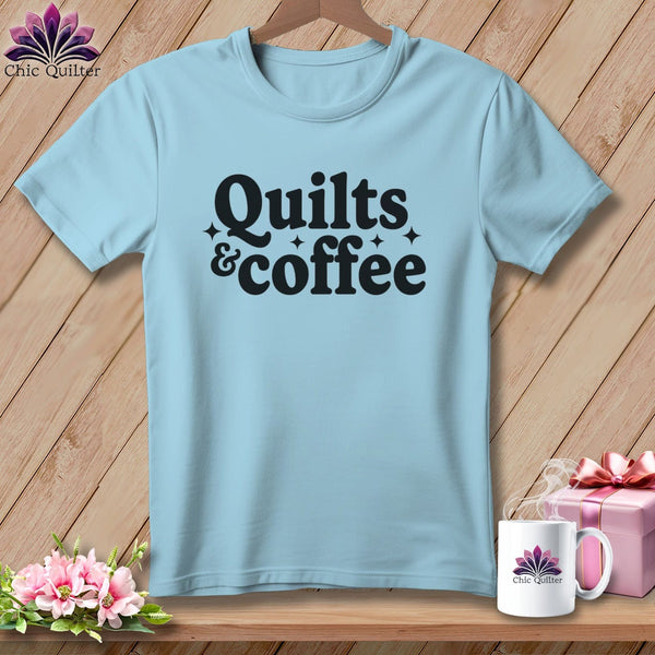 MyDesigns Physical Item S / Chambray Quilts & Coffee ~ Premium Tee