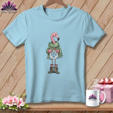 MyDesigns Physical Item S / Chambray The Starry ~ Eyed Flamingo Quilter ~ Premium Tee