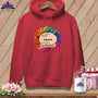 MyDesigns Physical Item S / Crimson Rainbow Personalized Curves & Button Bloom ~ Premium Hoodie