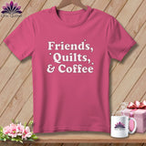 MyDesigns Physical Item S / Crunchberry Friends, Quilts & Coffee ~ Premium Tee