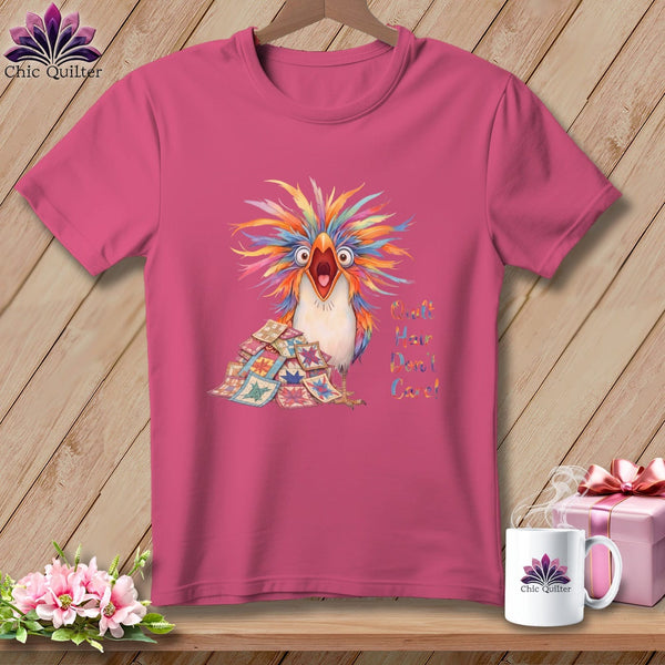 MyDesigns Physical Item S / Crunchberry Quilt Hair Don’t Care ~ Chaos Finch ~ Premium Tee