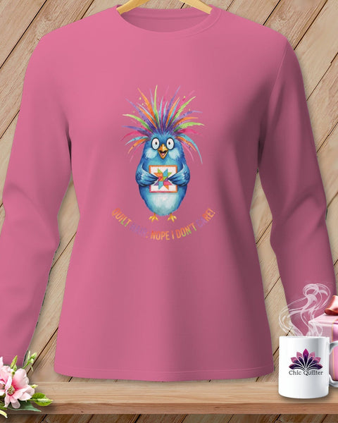 MyDesigns Physical Item S / Crunchberry Quilt Hair Don’t Care ~ Ruckus Jay ~ Long Sleeve Tee