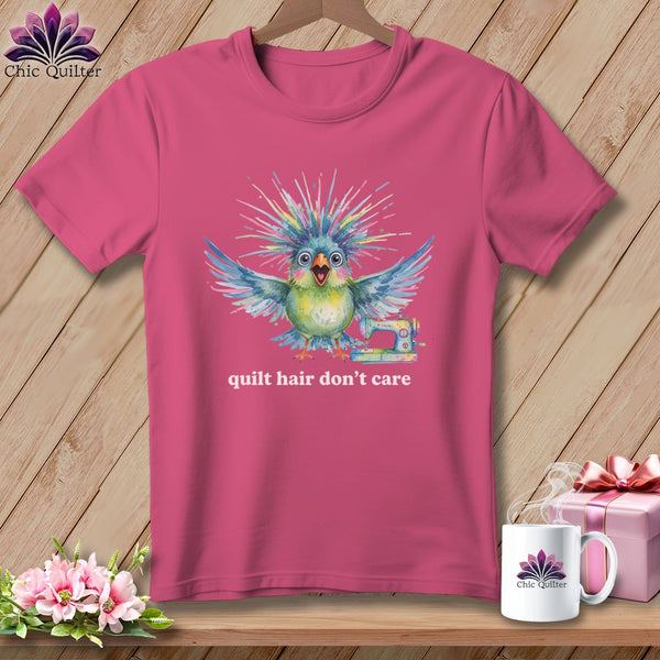MyDesigns Physical Item S / Crunchberry Quilt Hair Don’t Care ~ Ziggy Bobbin ~ Premium Tee