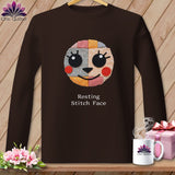 MyDesigns Physical Item S / Dark Chocolate Cheeky - Resting Stitch Face  ~ Long Sleeve T-Shirt