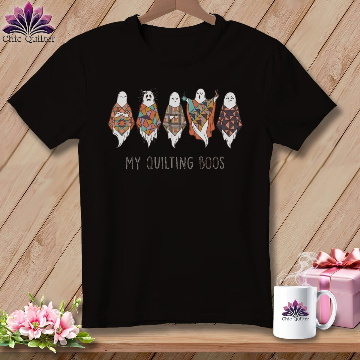 MyDesigns Physical Item S / Dark Grey Heather My Quilting Boos ~ Relaxed Fit Tee