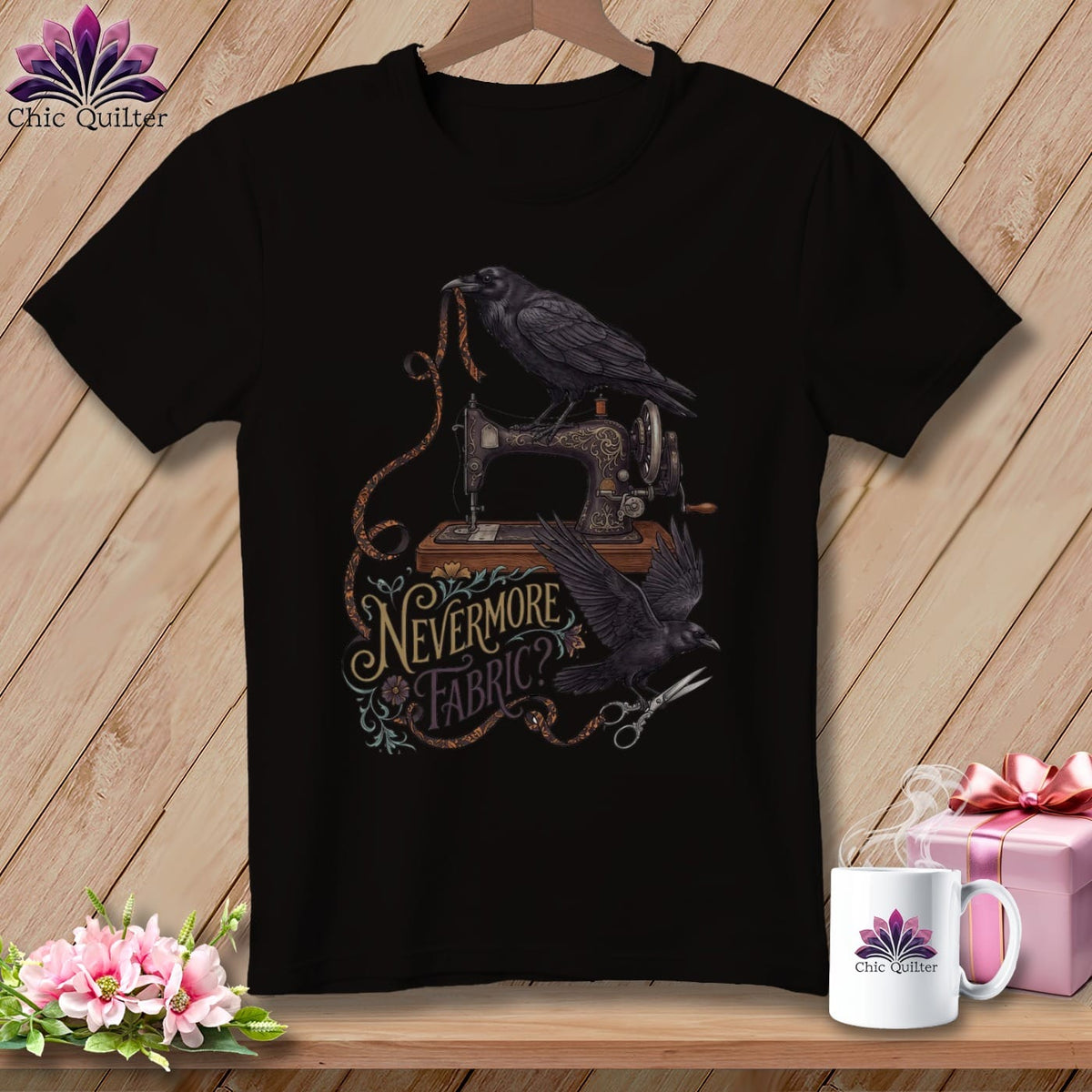 MyDesigns Physical Item S / Dark Grey Heather Nevermore Fabric? ~ Relaxed Fit Tee